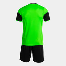 Load image into Gallery viewer, Joma Danubio III Shirt/Short Set (Fluor Green/Black)
