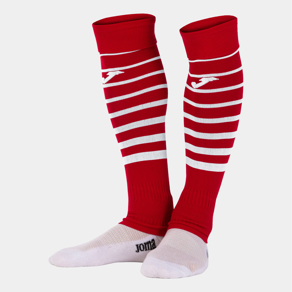 Joma Premier II Cut Sock 4 Pack (Red/White)