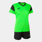 Joma Phoenix Ladies Shirt/Short Set (Green Fluor/Black)