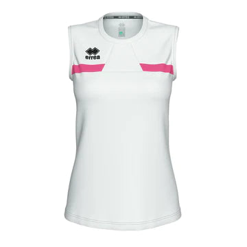 Errea Women's Margie Vest Top (White/Pink Fluor)