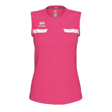 Errea Women's Margie Vest Top (Fluo Pink/White)