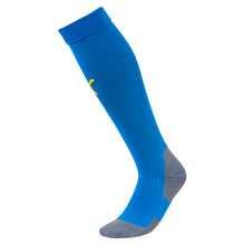 Load image into Gallery viewer, Puma Liga Core Football Sock (Electric Blue/Cyber Yellow)