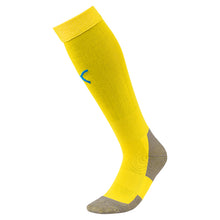 Load image into Gallery viewer, Puma Liga Core Football Sock (Cyber Yellow/Electric Blue)
