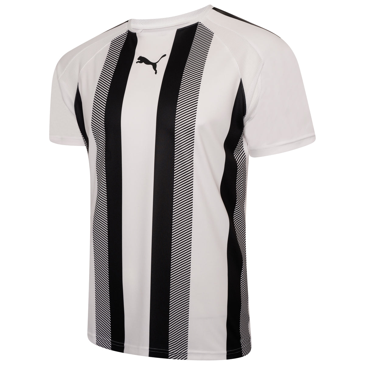 Puma Team Liga Striped Football Shirt (White/Black) –