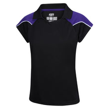 Load image into Gallery viewer, Customkit Teamwear Womens IGEN Polo (Black/Purple)