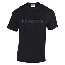 Load image into Gallery viewer, QuartetCon Large Logo T-Shirt (Black)