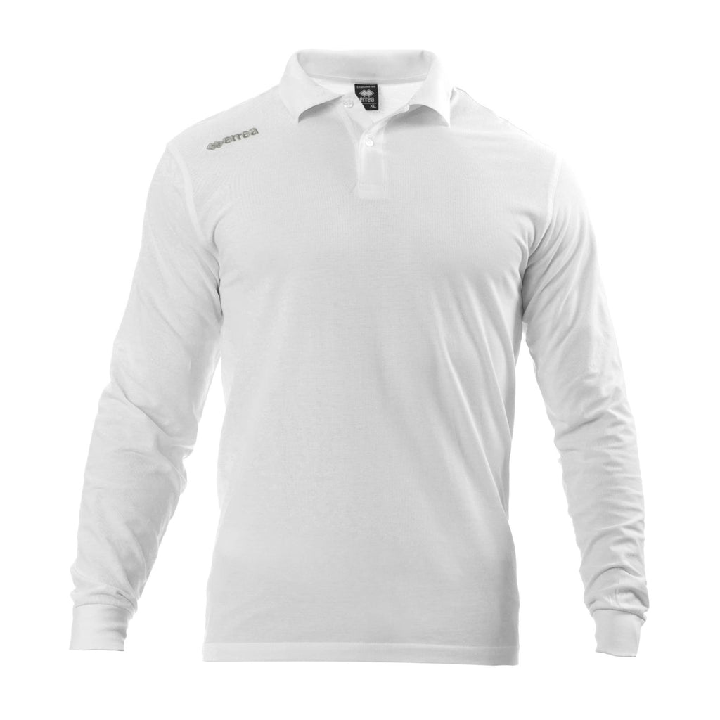 Errea Team Colours Long Sleeve Polo Shirt (White)