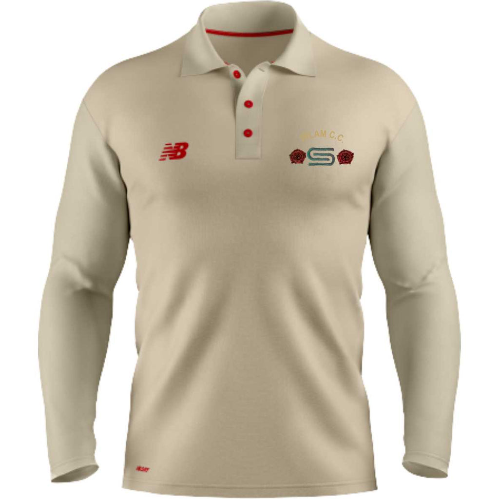 Irlam CC New Balance LS Cricket Shirt (Angora)