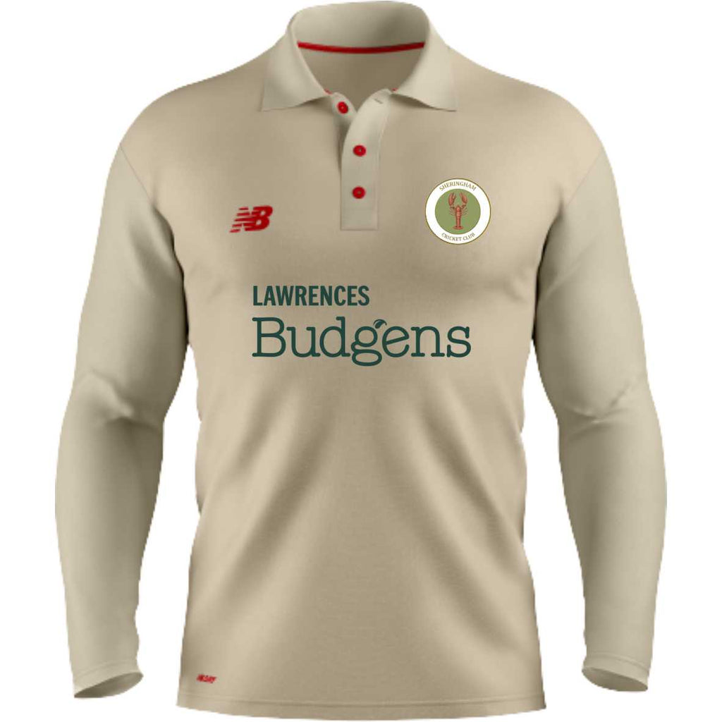 Sheringham CC New Balance LS Cricket Shirt (Angora)