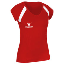 Load image into Gallery viewer, Gilbert Helix II Netball Match Top (Red)