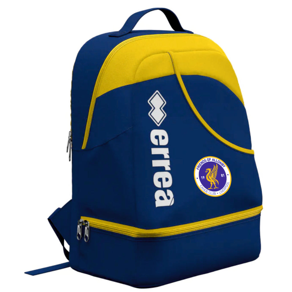 Friends Of Allonby Canoe Club Errea Lynos Backpack (Navy/Yellow)