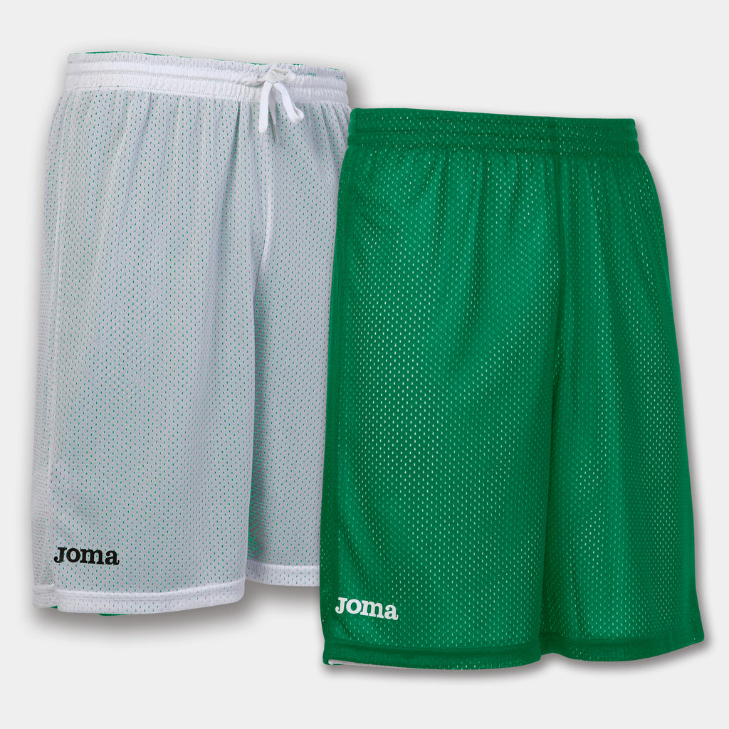 Joma Rookie Reversible Shorts (Green Medium/White)