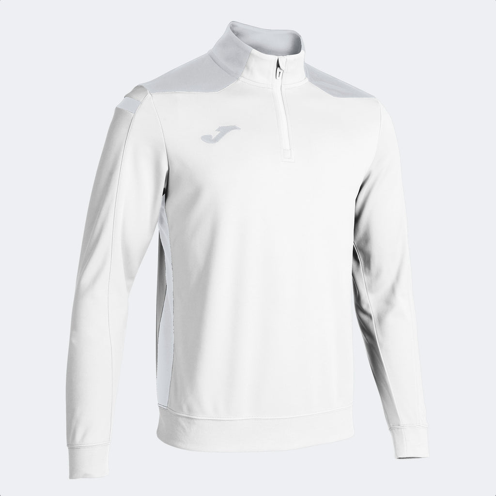 Joma VI Sweatshirt 1/2 Zip Sweatshirt (White/Silver)