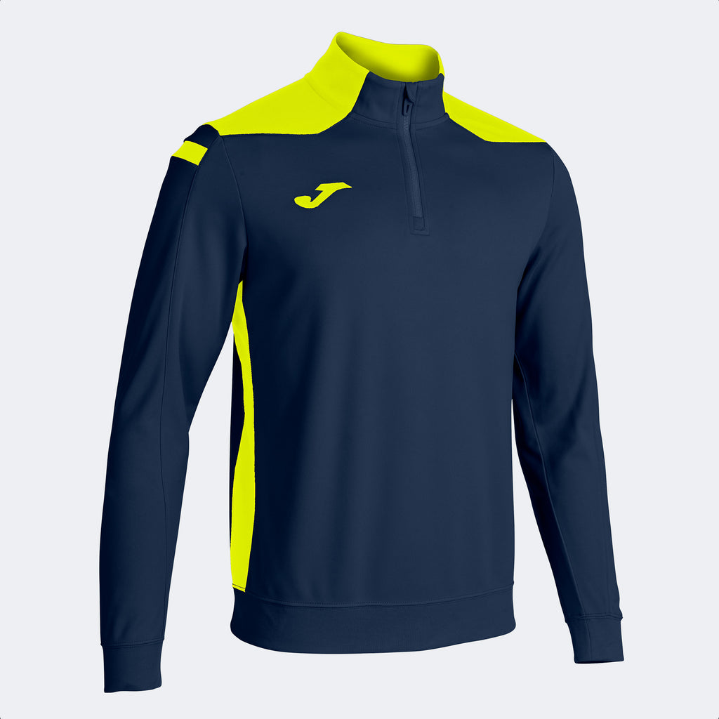 Joma VI Sweatshirt 1/2 Zip Sweatshirt (Dark Navy/Fluor Yellow)
