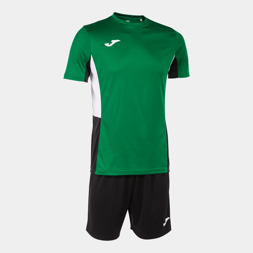 Joma Danubio II Shirt/Short Set (Green Medium/Black/White)