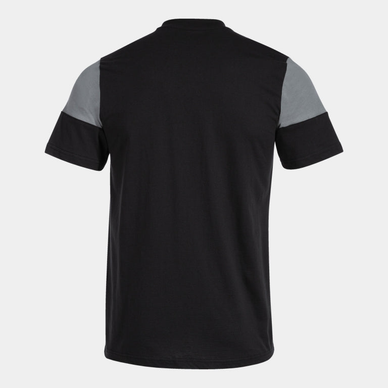 Joma Crew V Cotton T-Shirt (Black/Medium Grey)
