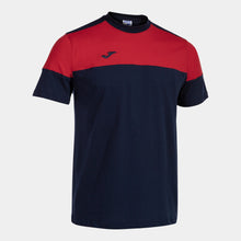 Load image into Gallery viewer, Joma Crew V Cotton T-Shirt (Dark Navy/Red)