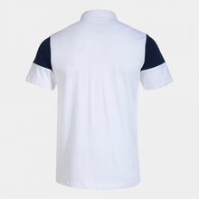 Load image into Gallery viewer, Joma Crew V Cotton Polo (White/Dark Navy)