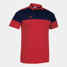 Load image into Gallery viewer, Joma Crew V Cotton Polo (Red/Dark Navy)