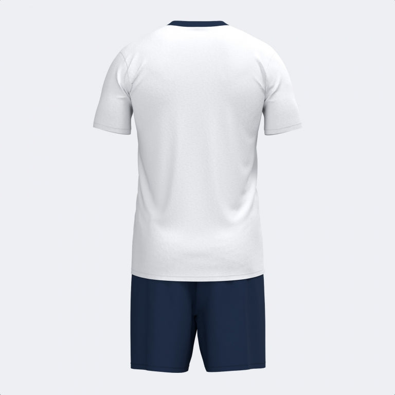 Joma Victory Shirt/Short Set (White/Dark Navy/Royal)