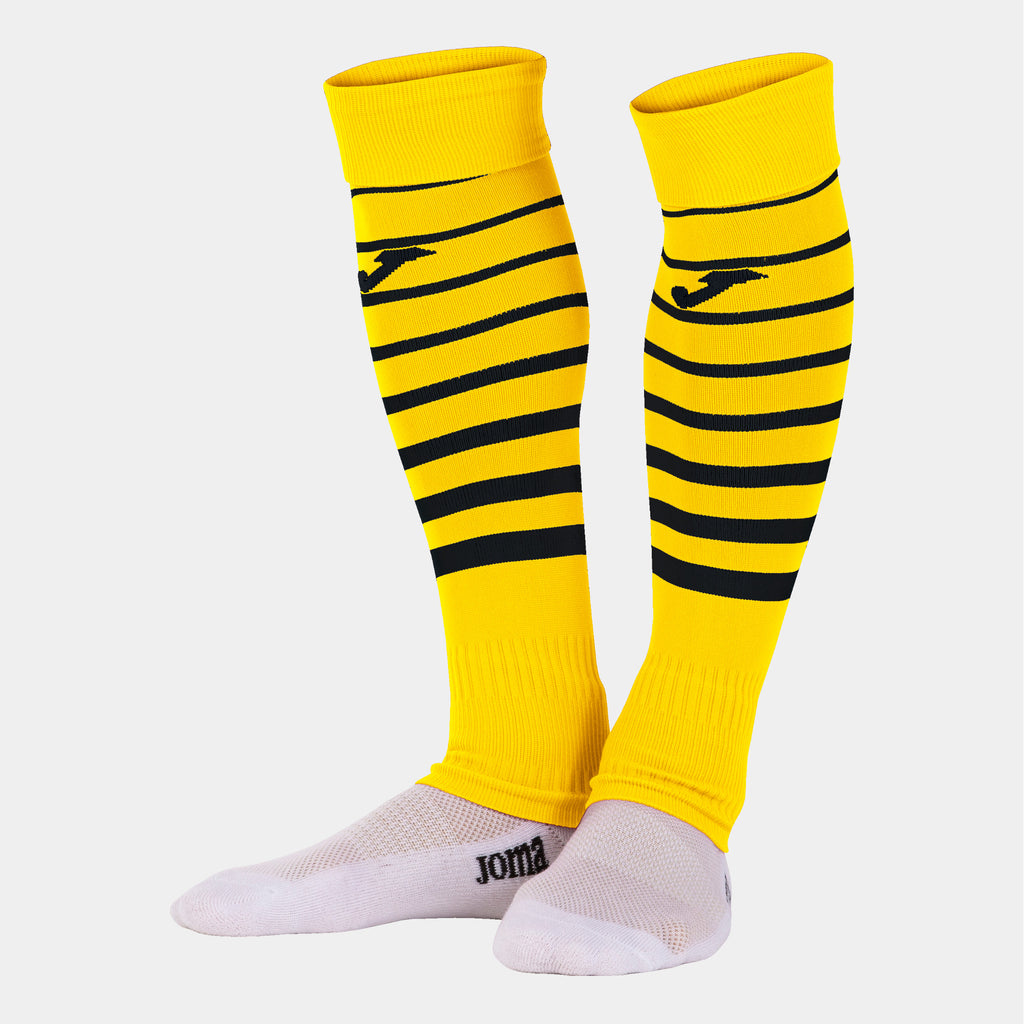Joma Premier II Cut Sock 4 Pack (Yellow/Black)