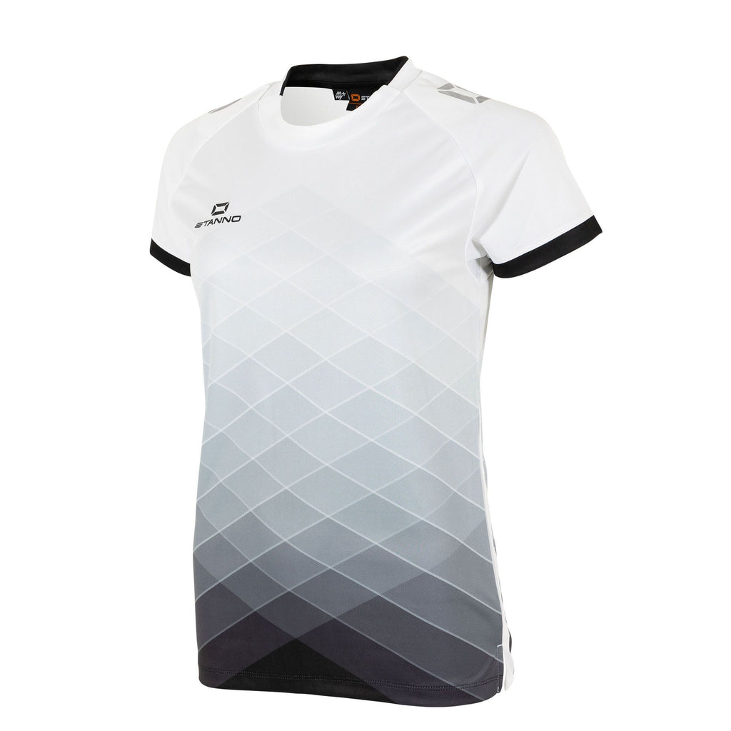 Stanno Womens Altius SS Football Shirt (White/Black)