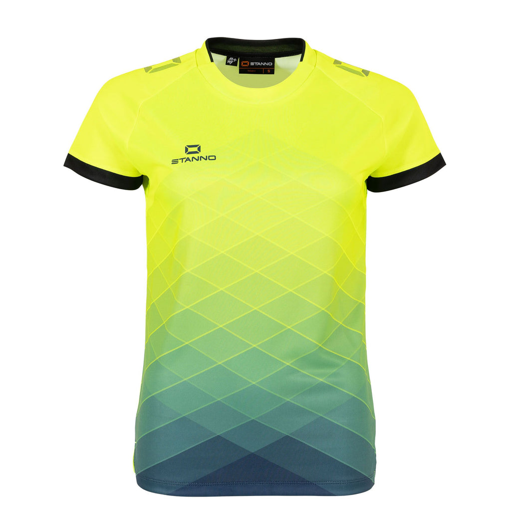 Stanno Womens Altius SS Football Shirt (Lime/Dark Denim)