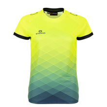 Load image into Gallery viewer, Stanno Womens Altius SS Football Shirt (Lime/Dark Denim)