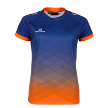 Load image into Gallery viewer, Stanno Womens Altius SS Football Shirt (Bright Navy/Orange)