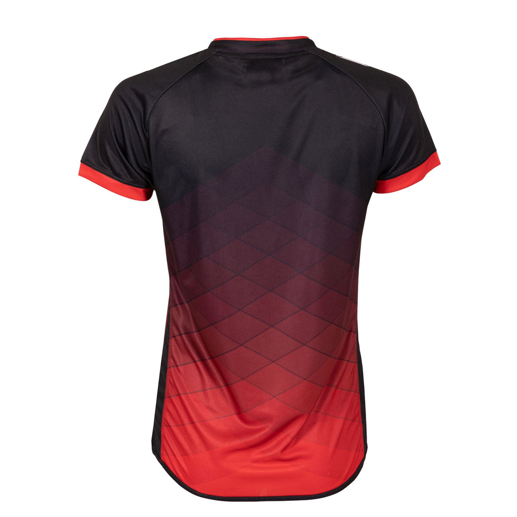 Stanno Womens Altius SS Football Shirt (Black/Red)