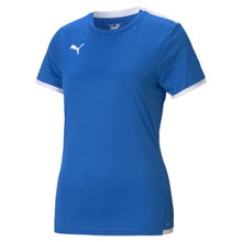 Load image into Gallery viewer, Puma Team Liga Football Shirt Womens (Electric Blue Lemonade/White)