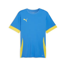 Load image into Gallery viewer, Puma Team Goal Football Shirt (Electric Blue Lemonade/Faster Yellow)