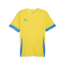 Load image into Gallery viewer, Puma Team Goal Football Shirt (Faster Yellow/Electric Blue Lemonade)