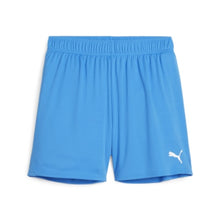 Load image into Gallery viewer, Puma TeamGOAL Football Short Womens (Electric Blue Lemonade/White)
