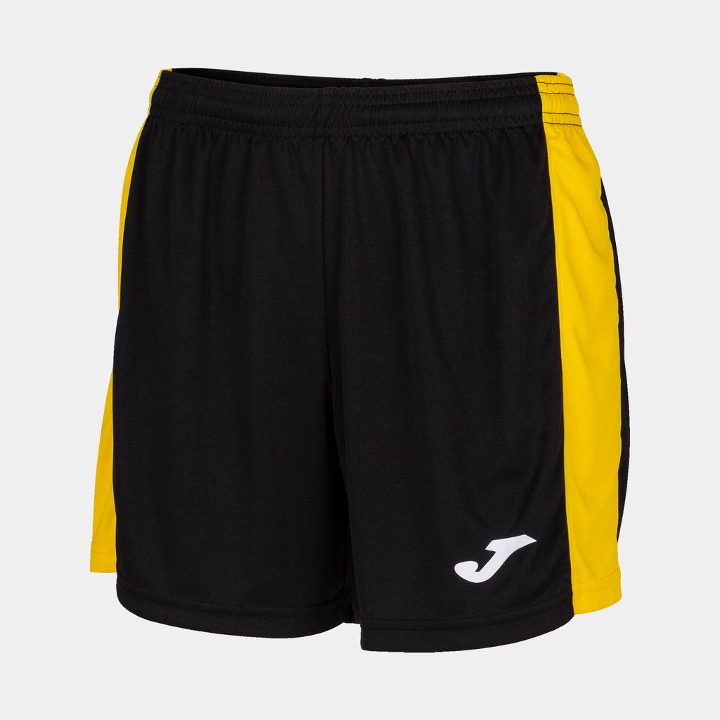 Joma Maxi Ladies Shorts (Black/Yellow)