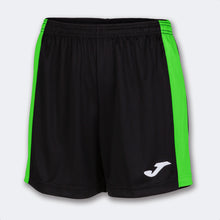 Load image into Gallery viewer, Joma Maxi Ladies Shorts (Black/Green Fluor)
