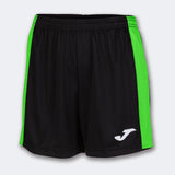 Joma Maxi Ladies Shorts (Black/Green Fluor)