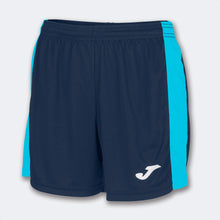 Load image into Gallery viewer, Joma Maxi Ladies Shorts (Dark Navy/Turquoise Fluor)