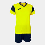 Joma Phoenix Ladies Shirt/Short Set (Yellow Fluor/Dark Navy)
