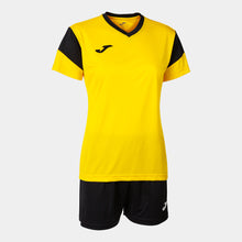 Load image into Gallery viewer, Joma Phoenix Ladies Shirt/Short Set (Yellow/Black)