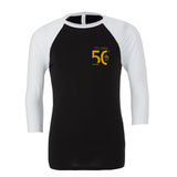 BABS 50 Baseball T-Shirt (Black/White)