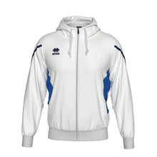 Load image into Gallery viewer, Errea Clancy Full Zip Hooded Top (White/Royal/Navy)