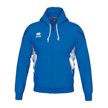 Load image into Gallery viewer, Errea Clancy Full Zip Hooded Top (Royal/White)