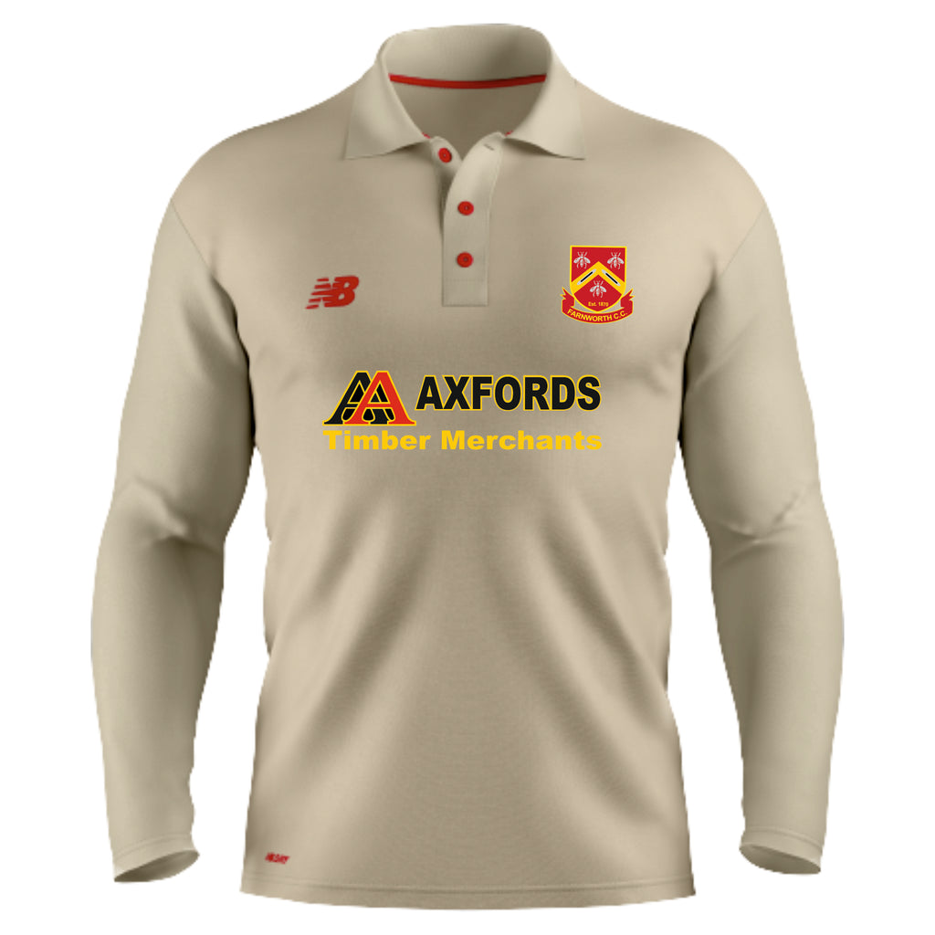 Farnworth CC New Balance LS Cricket Shirt (Angora)