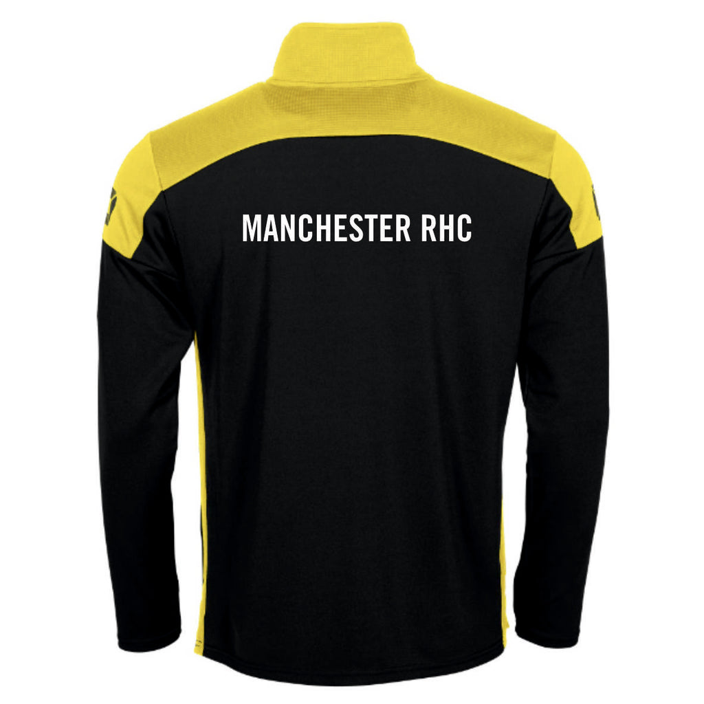 Manchester Roller Hockey Stanno Pride Training 1/4 Zip Top (Black/Yellow)