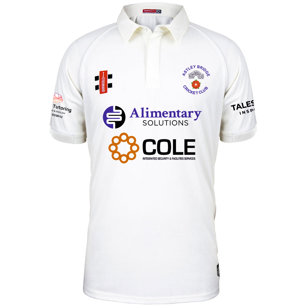 Astley Bridge CC Junior SS Match Shirt (Ivory)