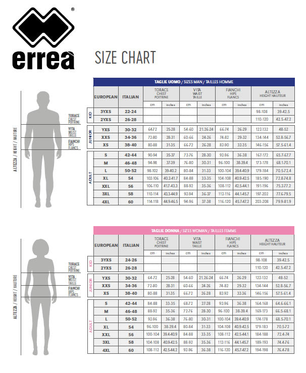 Size Chart | Größentabelle