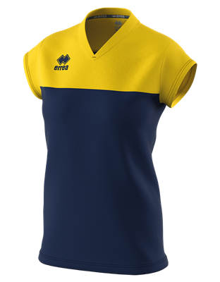 Errea Bessy Short Sleeve Shirt (Navy/Yellow)