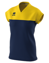 Load image into Gallery viewer, Errea Bessy Short Sleeve Shirt (Navy/Yellow)