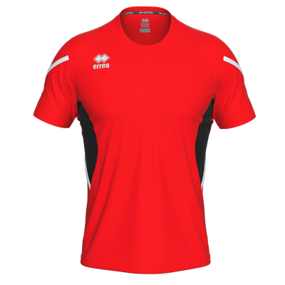 Errea Curtis Short Sleeve Shirt (Red/Black)